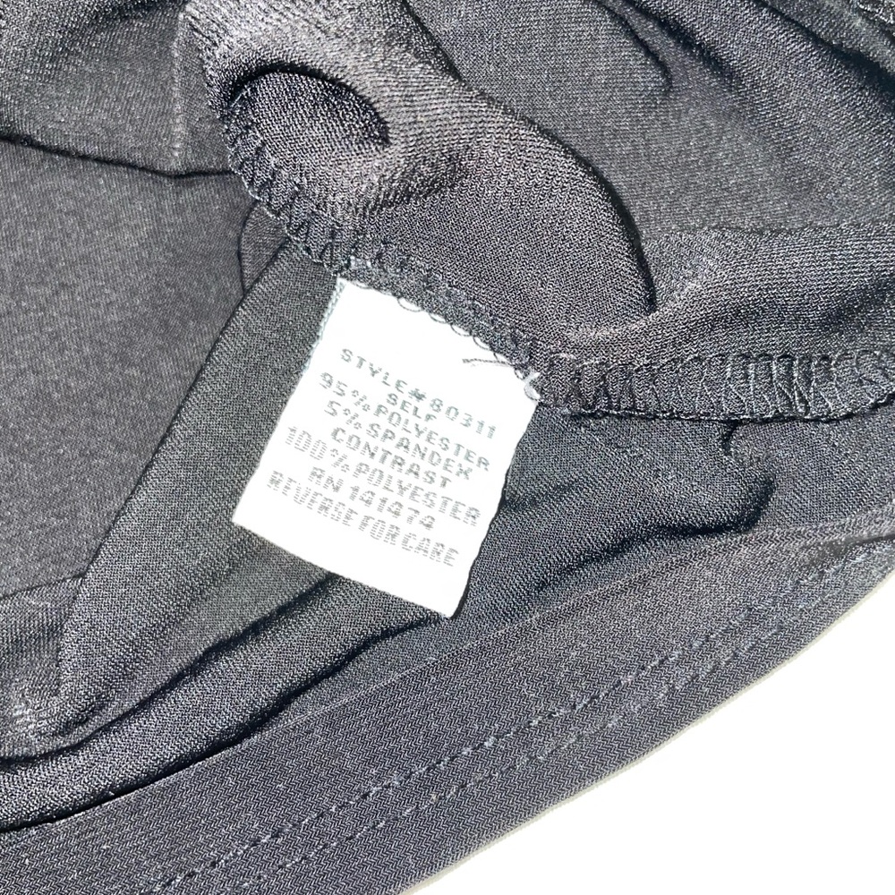 Emma & Olive Elegant Black Sheer Sleeve Top - Picture 7 of 7